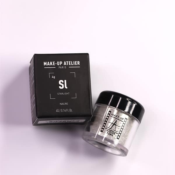 Paillettes blanches dorées